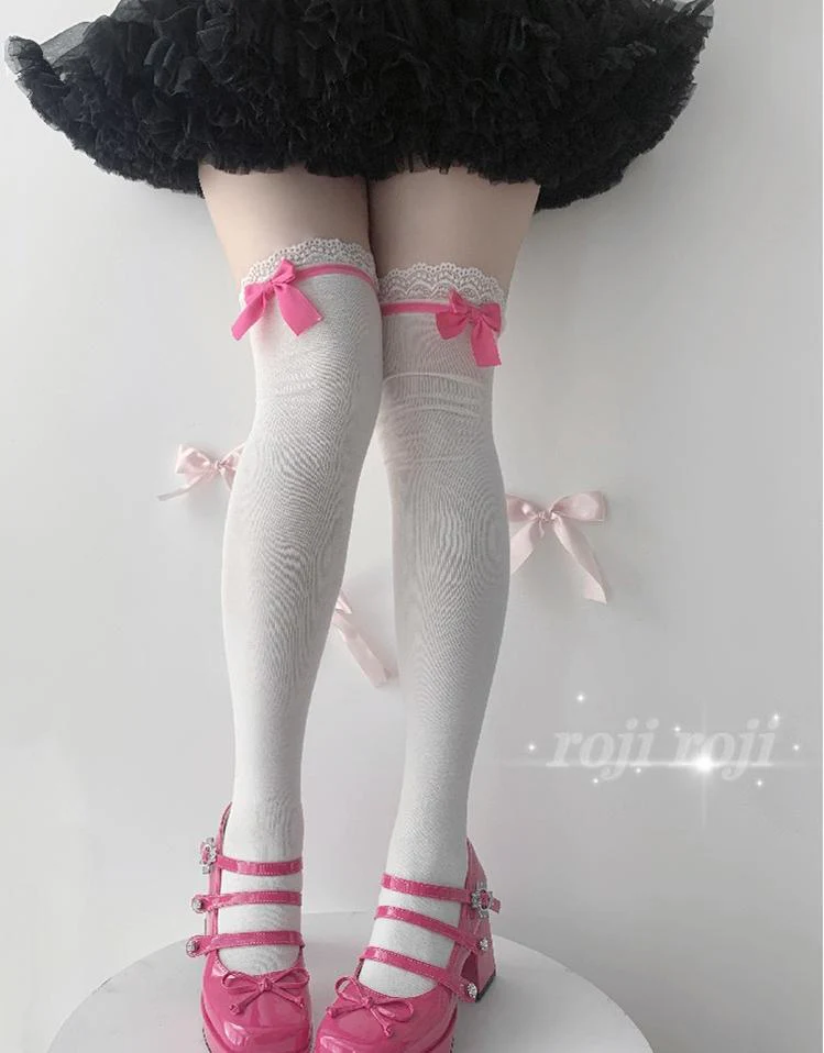 Spring Lolita Socks Mid-calf Socks, Over Knee Stockings - Image 2