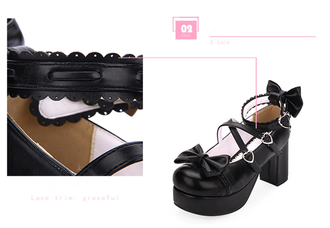 Angelic imprint - Sweet Lolita Heels Shoes Princess Tea Party Low Cut Shoes - Image 9