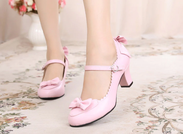 Kawaii Lolita Round Toe Shoes - Image 7
