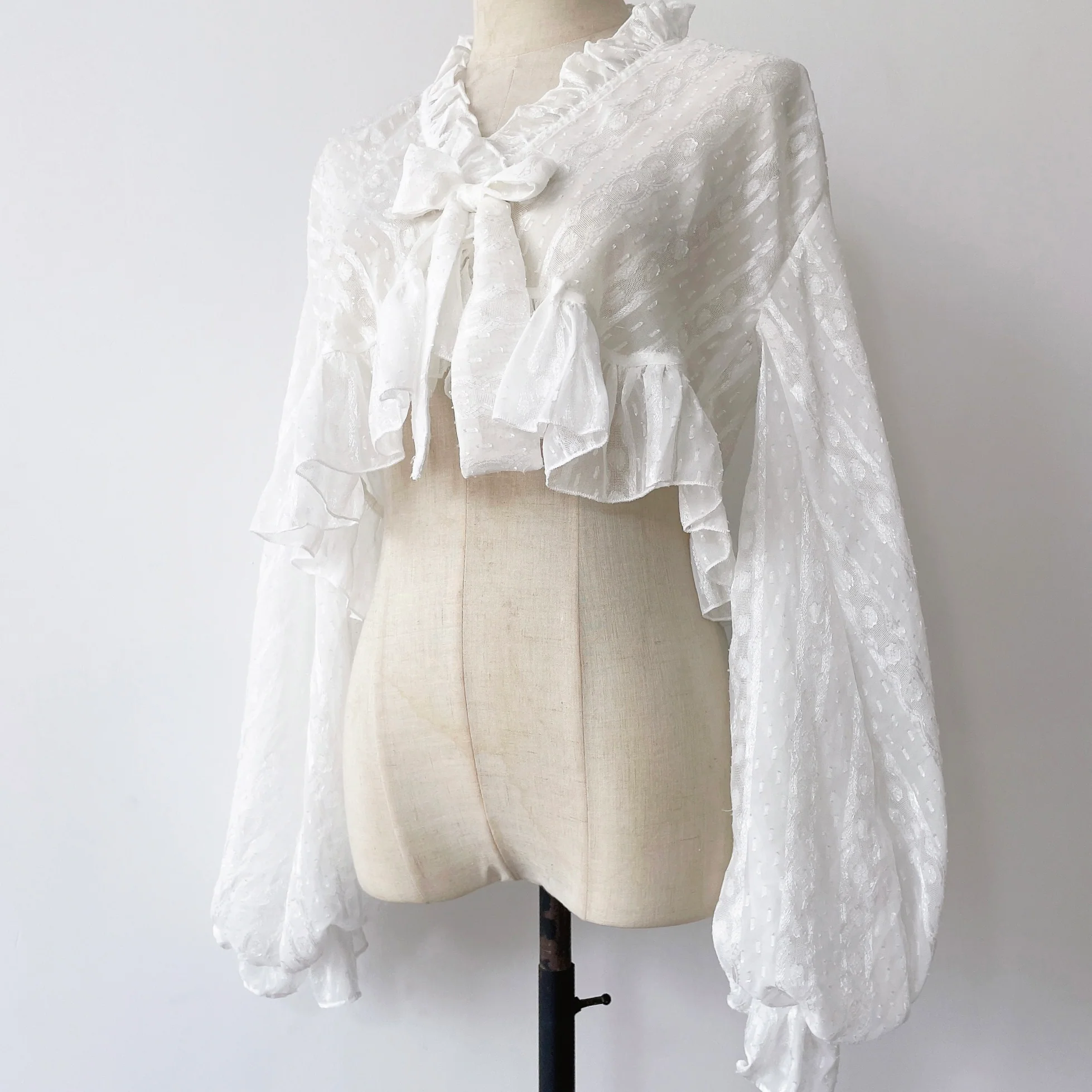 Chiffon Puff Sleeve Lolita Cardigan - Image 4