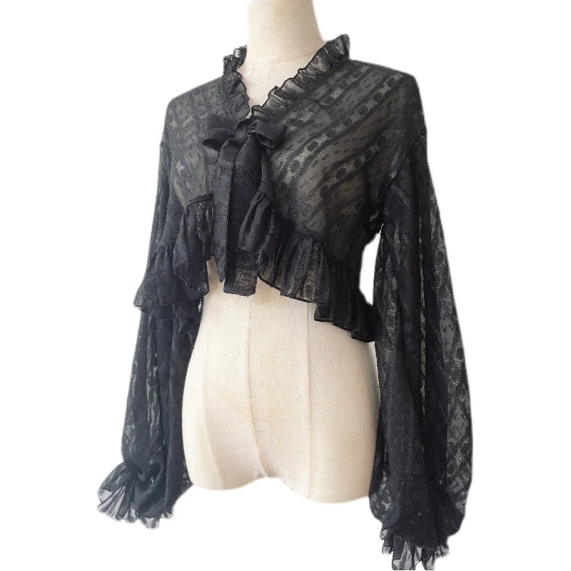 Chiffon Puff Sleeve Lolita Cardigan - Image 5