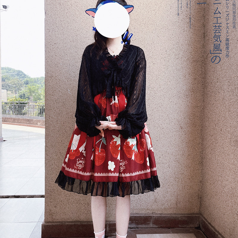 Chiffon Puff Sleeve Lolita Cardigan - Image 9