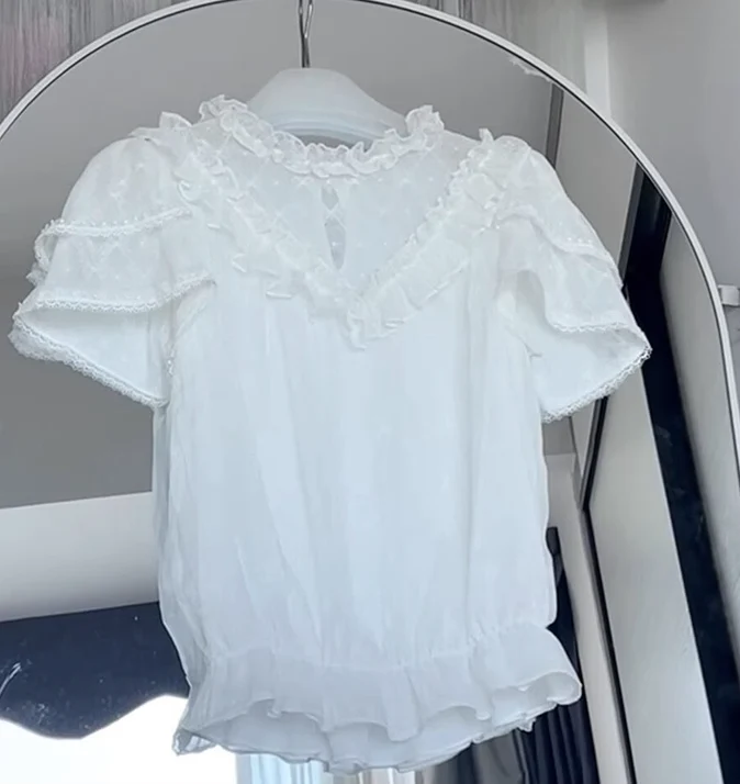 Plus Size Lolita Short Sleeve Shirt - Image 14
