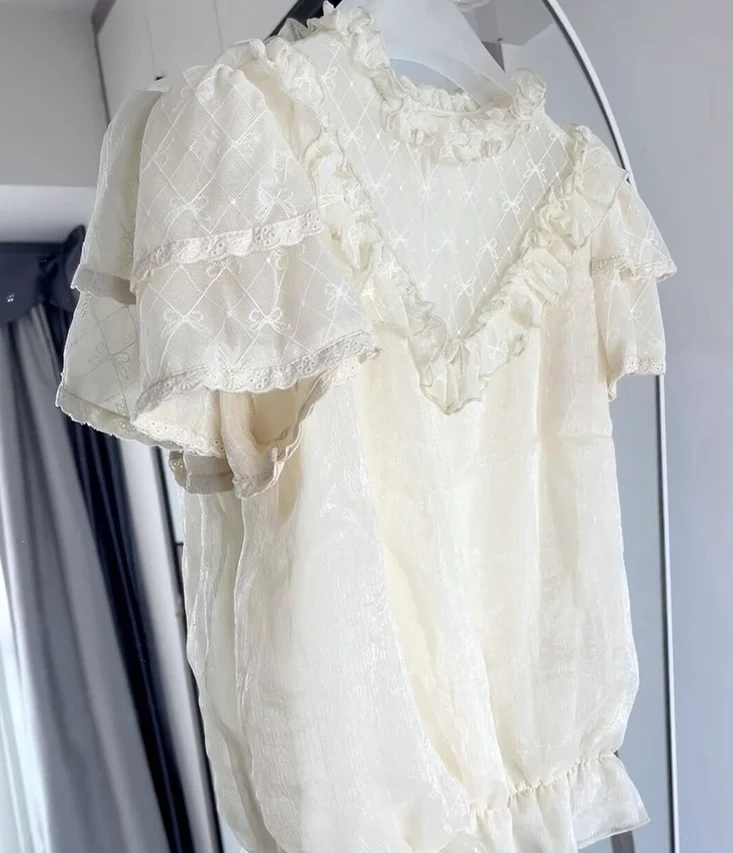 Plus Size Lolita Short Sleeve Shirt - Image 8