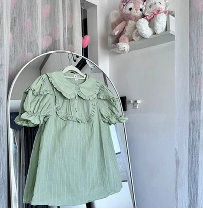 Plus Size Lolita Shirt Solid Color Short Sleeve Blouse - Image 8