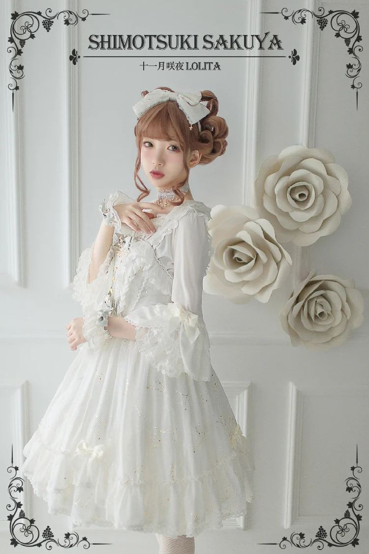 Whisper Of Stars - Vintage Lolita Shirt Long Sleeve Blouse - Image 13