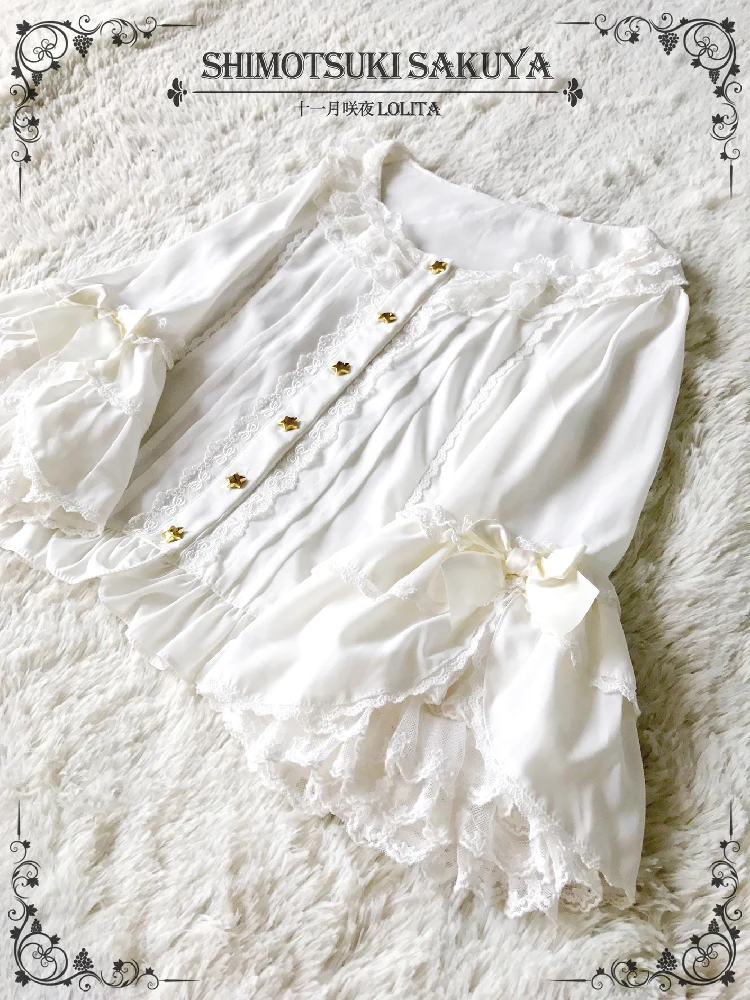 Whisper Of Stars - Vintage Lolita Shirt Long Sleeve Blouse - Image 3