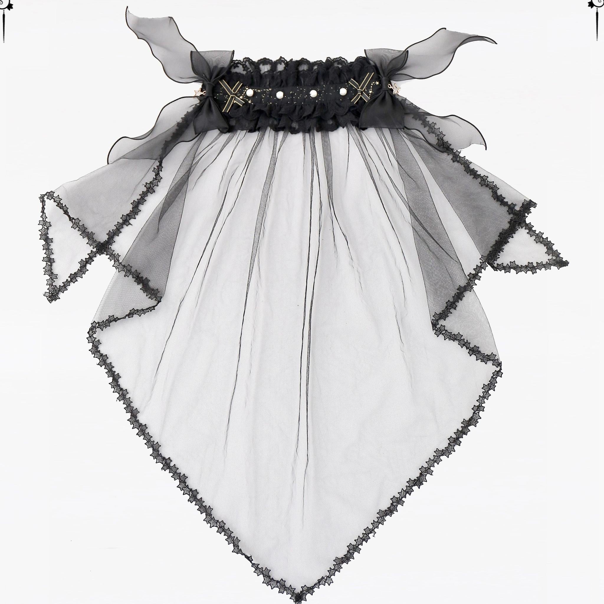 Whisper of Stars - Vintage Lolita Headdress Large Bow KC - Image 12
