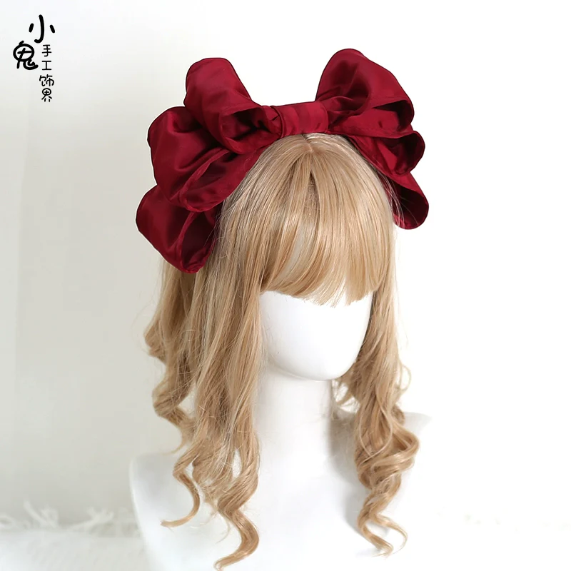 Xiaogui - Satin Doll-like Lolita KC, Layered Bowknot - Image 7