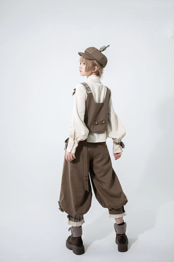 Secret Morning Post - Coffee Retro Ouji Fshion Vest Set - Image 12