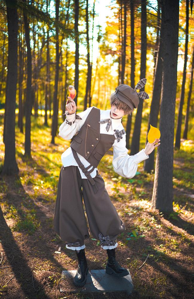 Secret Morning Post - Coffee Retro Ouji Fshion Vest Set - Image 4