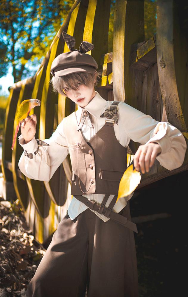 Secret Morning Post - Coffee Retro Ouji Fshion Vest Set - Image 7
