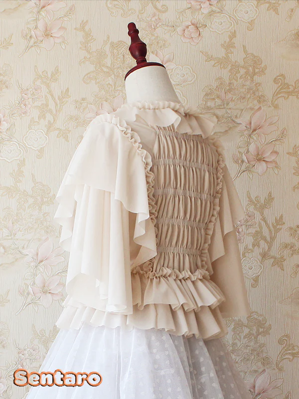 Butter - V Neckline Middle Sleeve Lolita Blouse - Image 4