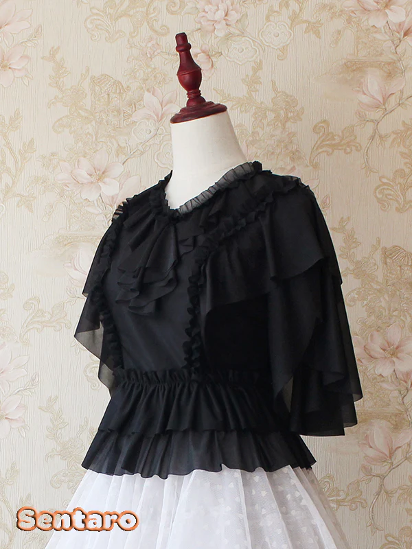 Butter - V Neckline Middle Sleeve Lolita Blouse - Image 9