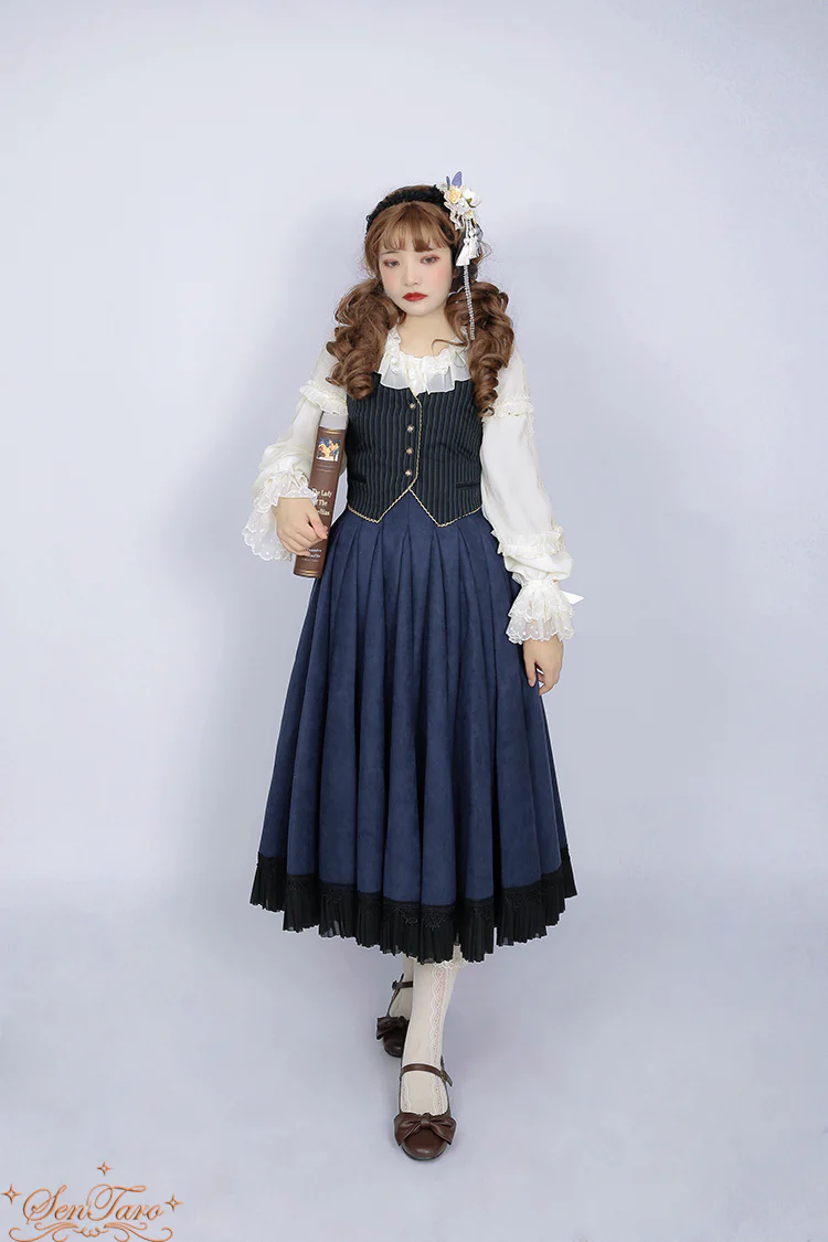 Canneles Elegant Classic High Waist Lolita Skirt - Image 18