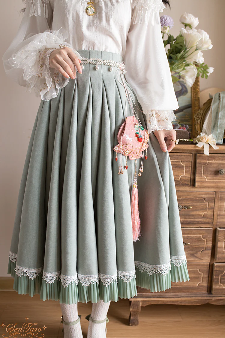 Canneles Elegant Classic High Waist Lolita Skirt - Image 4