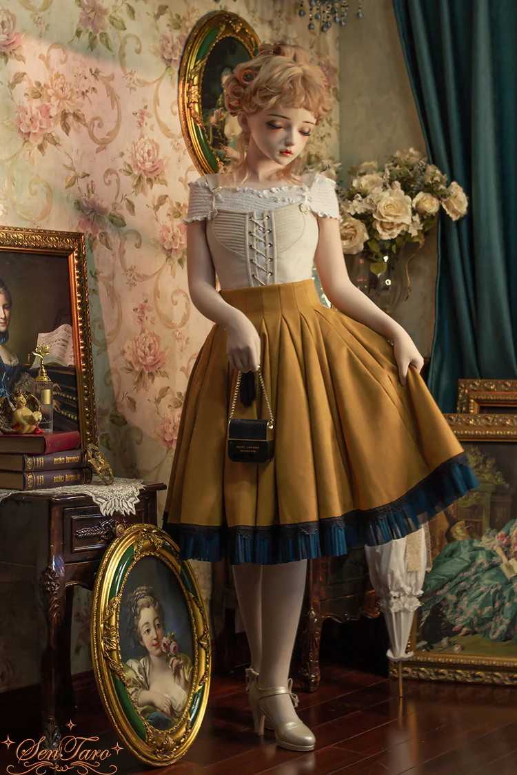 Canneles Elegant Classic High Waist Lolita Skirt - Image 45
