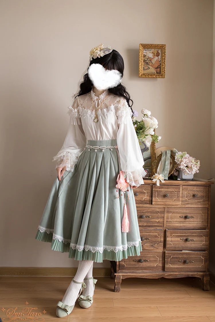 Canneles Elegant Classic High Waist Lolita Skirt - Image 5