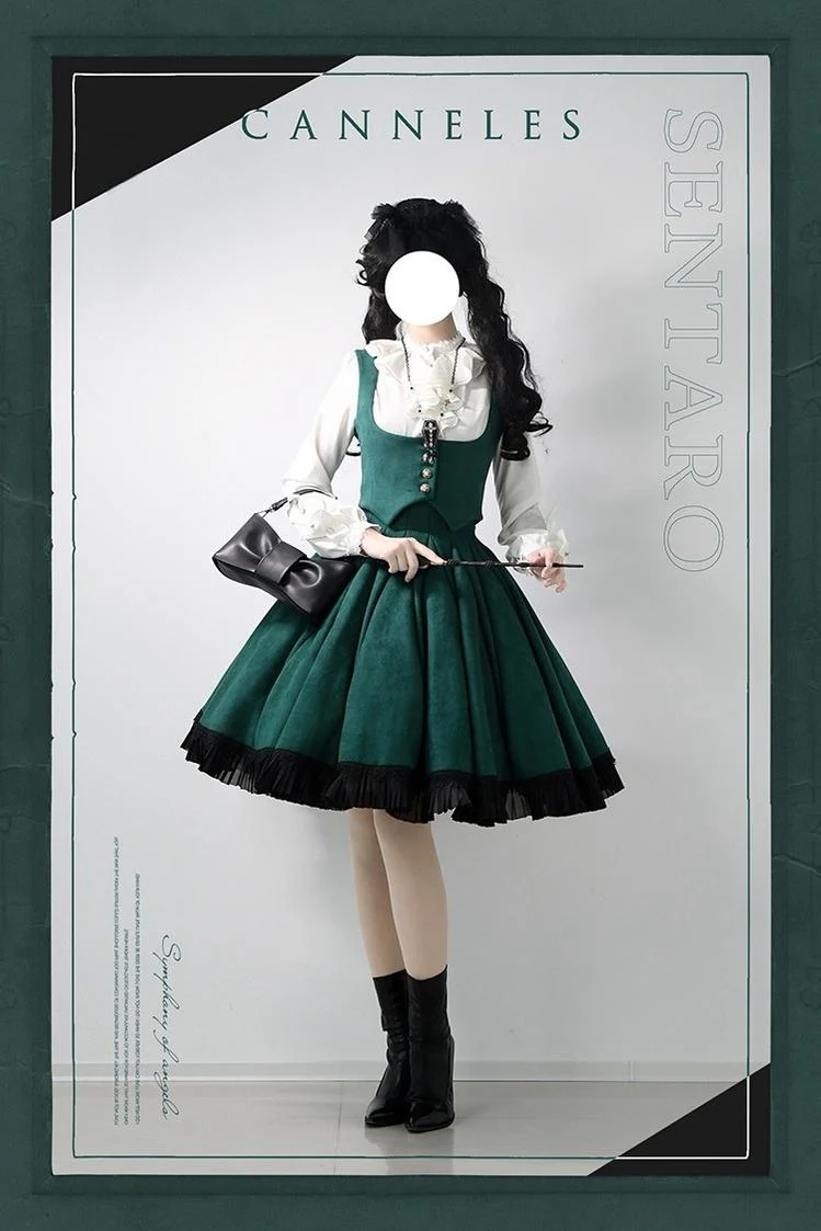 Canneles Elegant Classic High Waist Lolita Skirt - Image 51