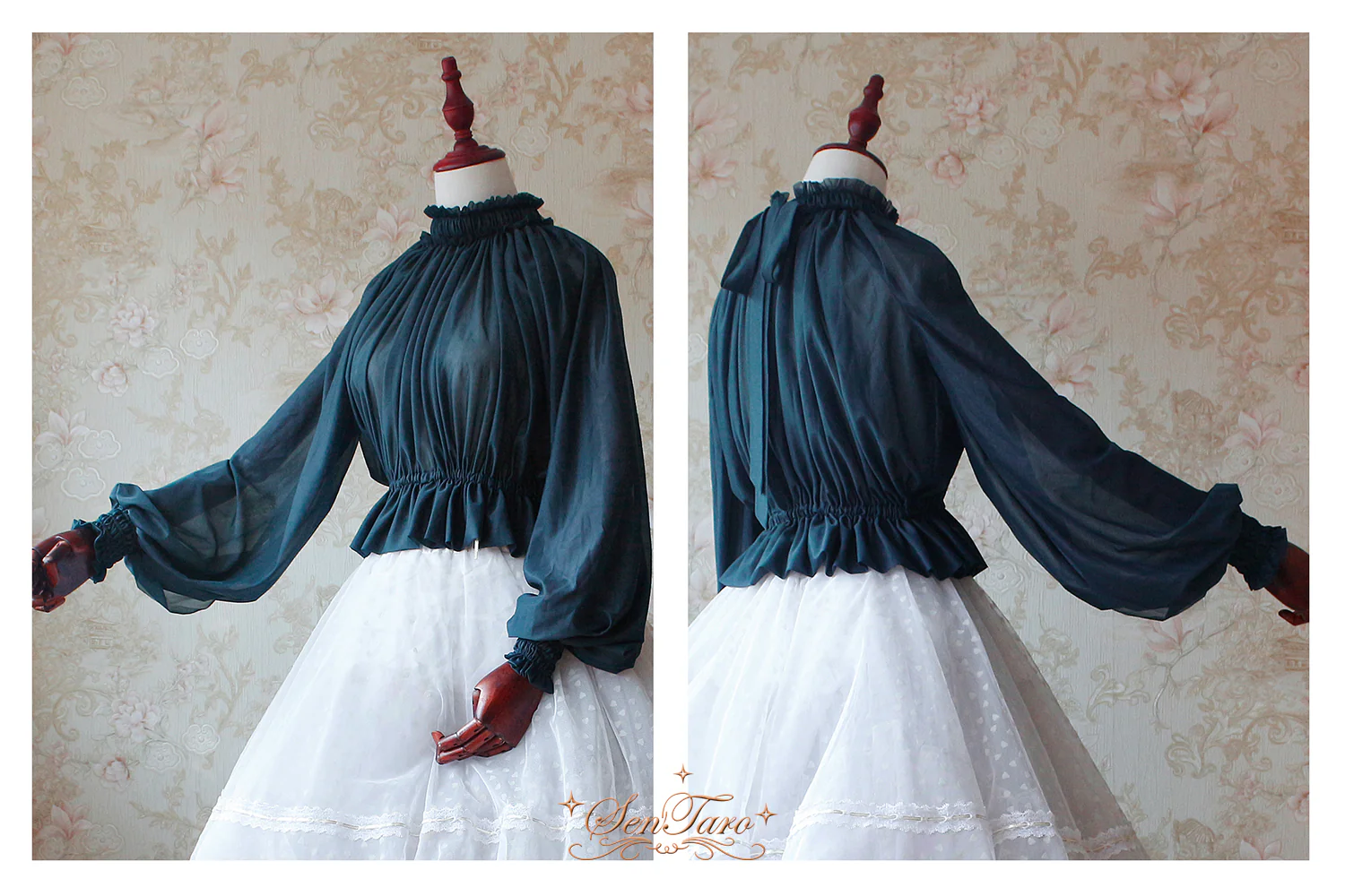 SenTaro - Little Pudding - Long Puff Sleeve Lolita Blouse - Image 6