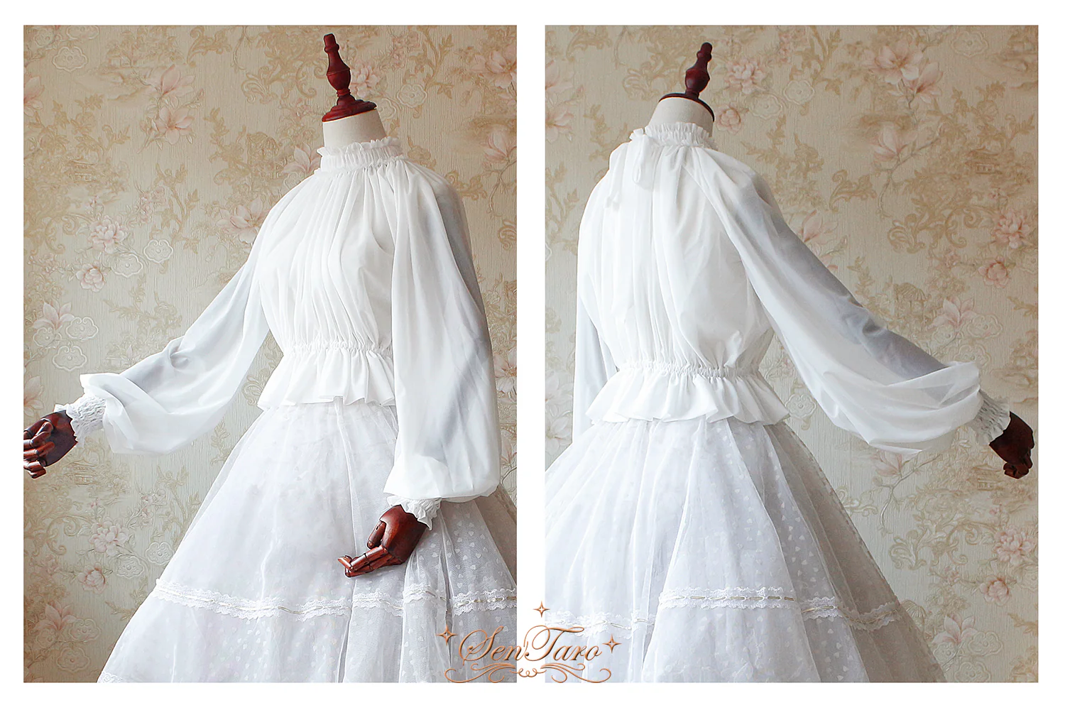 SenTaro - Little Pudding - Long Puff Sleeve Lolita Blouse - Image 8