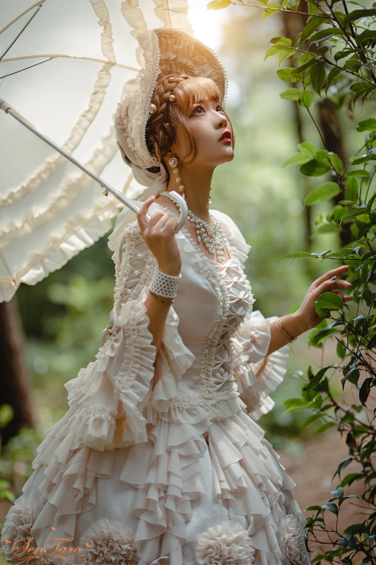 Snow Ear - Rococo Lolita OP Tea Party Dress - Image 37