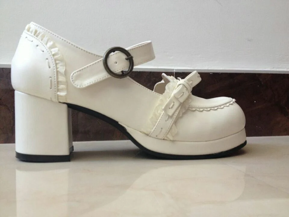 Bow Lace Customized Lolita Shoes - Image 10
