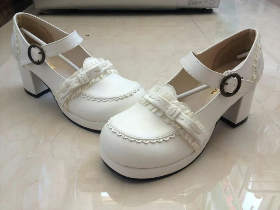 Bow Lace Customized Lolita Shoes - Image 11