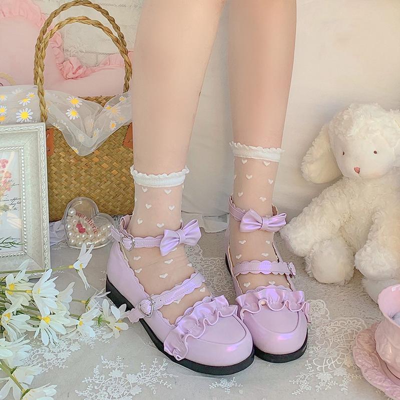 Mei Lulu - Lolita Japanese Lace Single Shoes - Image 10