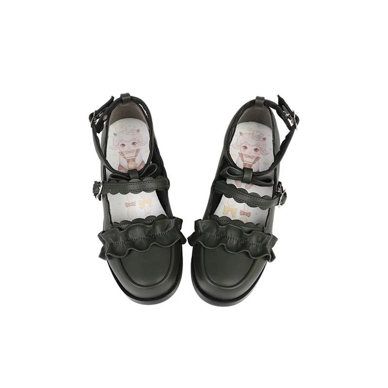 Mei Lulu - Lolita Japanese Lace Single Shoes - Image 11