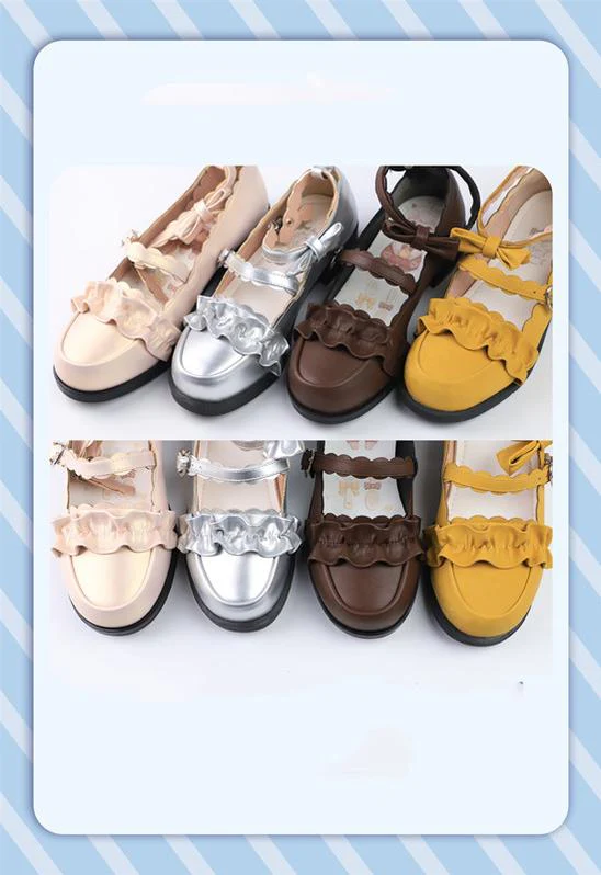 Mei Lulu - Lolita Japanese Lace Single Shoes - Image 15