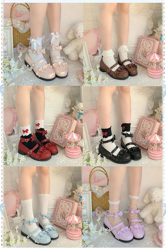 Mei Lulu - Lolita Japanese Lace Single Shoes - Image 16