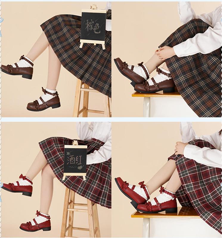 Mei Lulu - Lolita Japanese Lace Single Shoes - Image 18