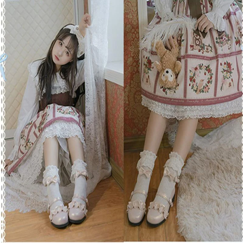 Mei Lulu - Lolita Japanese Lace Single Shoes - Image 19