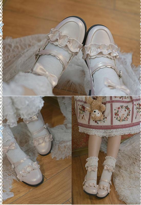 Mei Lulu - Lolita Japanese Lace Single Shoes - Image 21