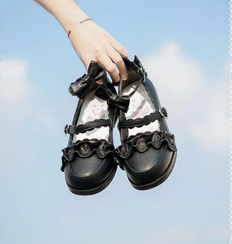 Mei Lulu - Lolita Japanese Lace Single Shoes - Image 27