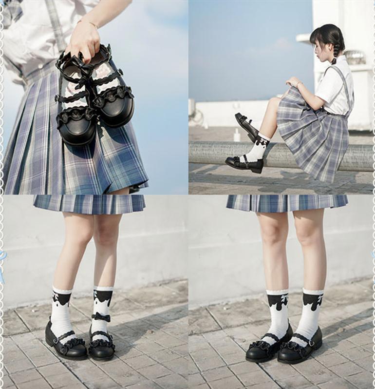 Mei Lulu - Lolita Japanese Lace Single Shoes - Image 30