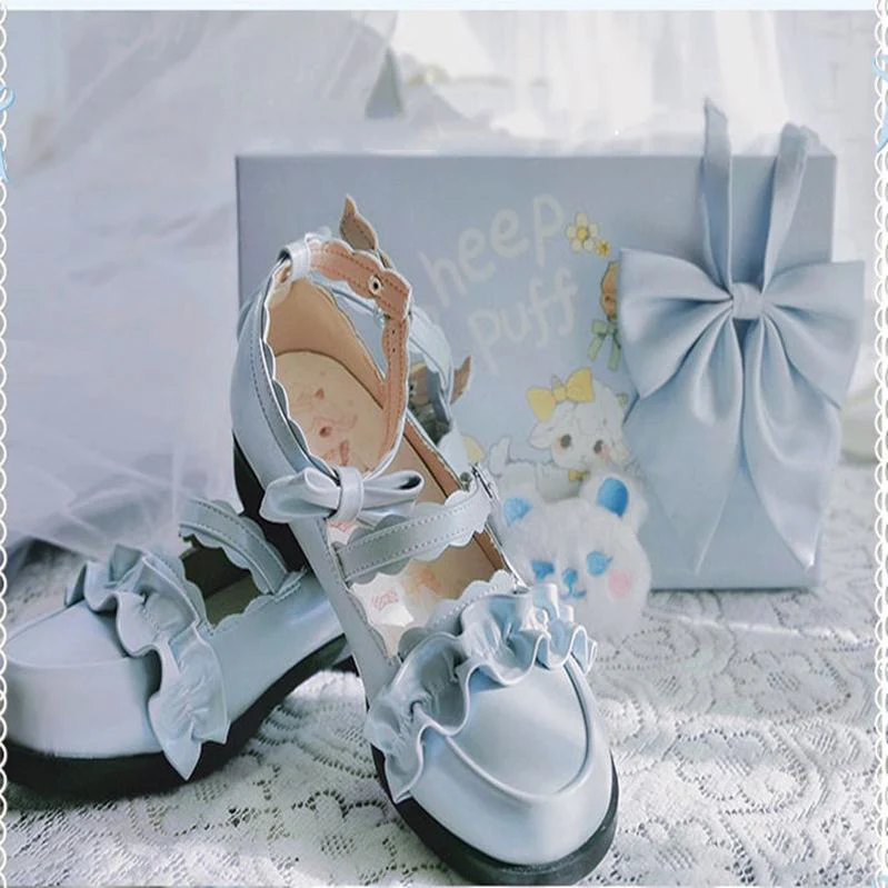 Mei Lulu - Lolita Japanese Lace Single Shoes - Image 31