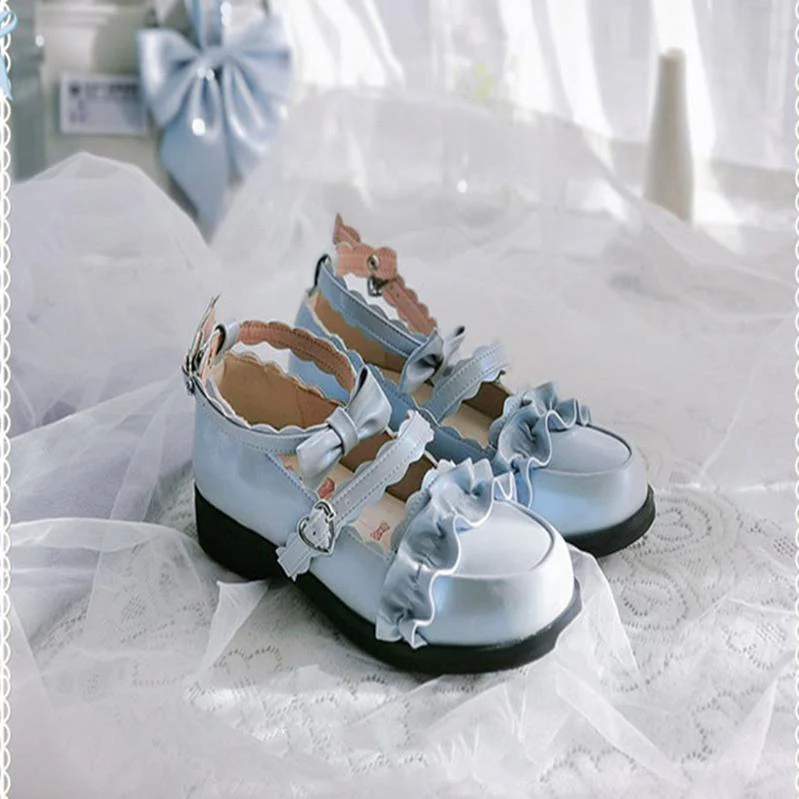 Mei Lulu - Lolita Japanese Lace Single Shoes - Image 32