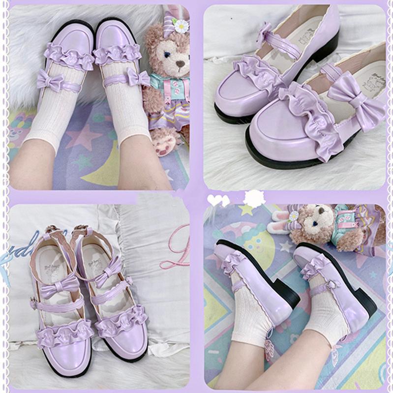 Mei Lulu - Lolita Japanese Lace Single Shoes - Image 38