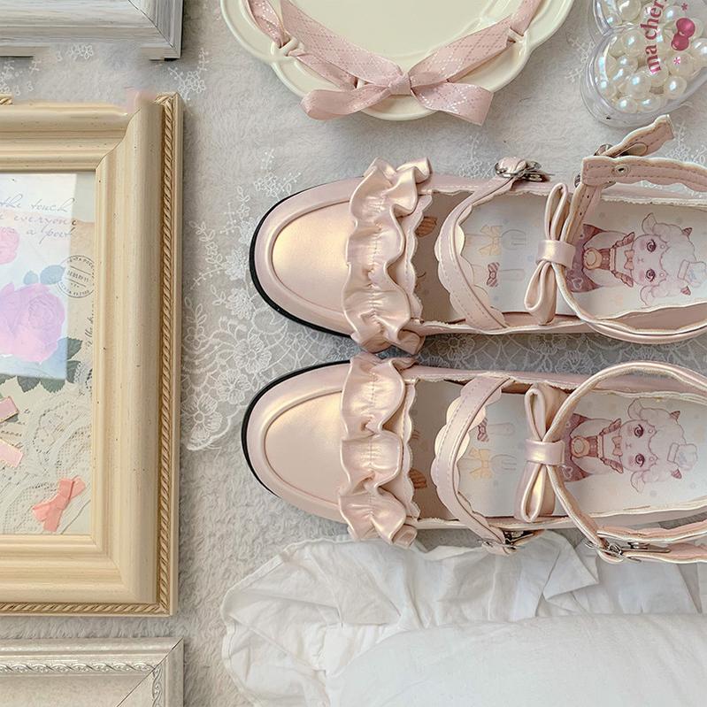 Mei Lulu - Lolita Japanese Lace Single Shoes - Image 4