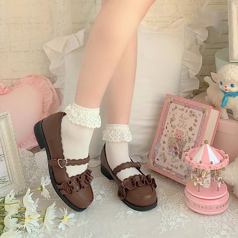 Mei Lulu - Lolita Japanese Lace Single Shoes - Image 6