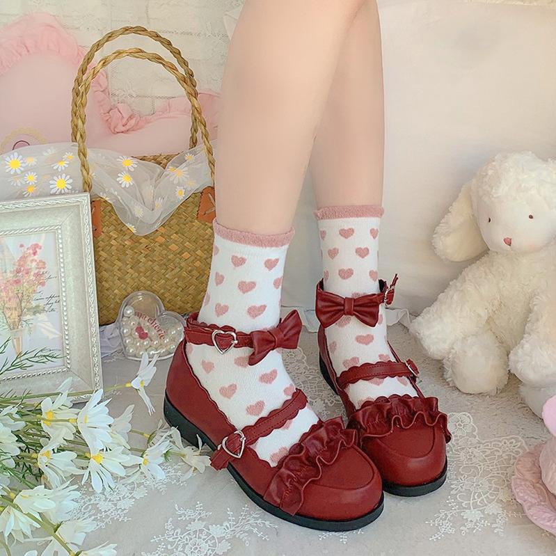 Mei Lulu - Lolita Japanese Lace Single Shoes - Image 7