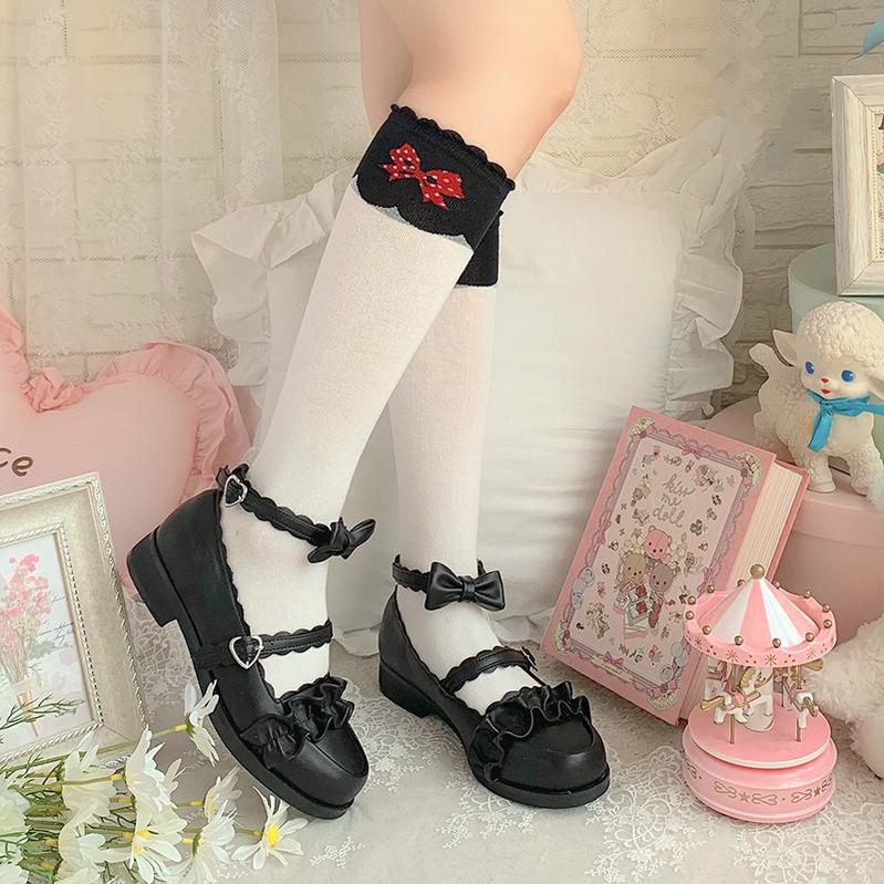 Mei Lulu - Lolita Japanese Lace Single Shoes - Image 8