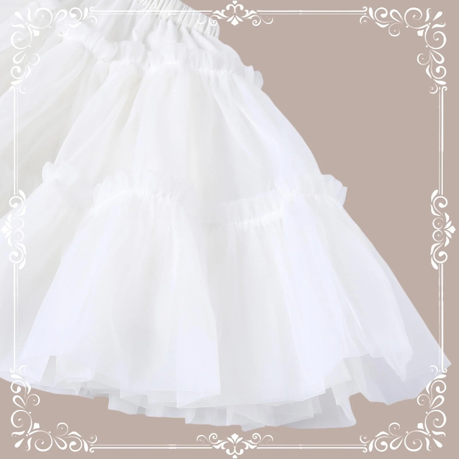 Aurora&Ariel - Short A Line Dailywear Petticoat | 13.8" (35 cm) Length - Image 100