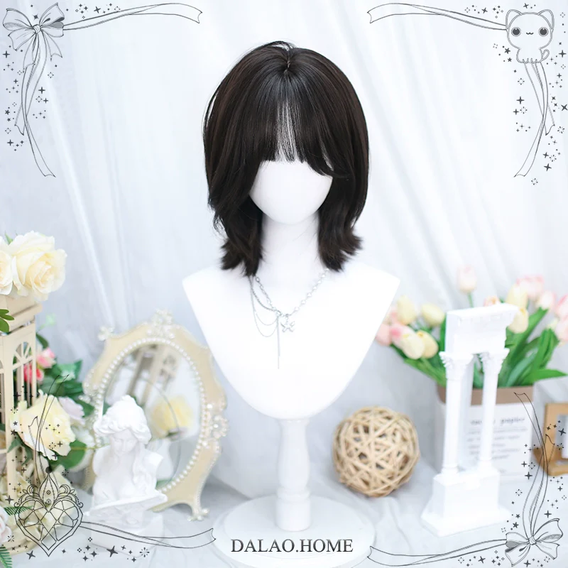 Dalao Home - Daily Short Lolita Wig With French-Style Shoulder-Length Wavy - Image 3