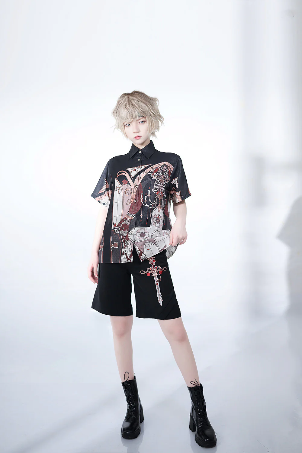 Night Instructions - Short Sleeve Ouji Blouse - Image 8