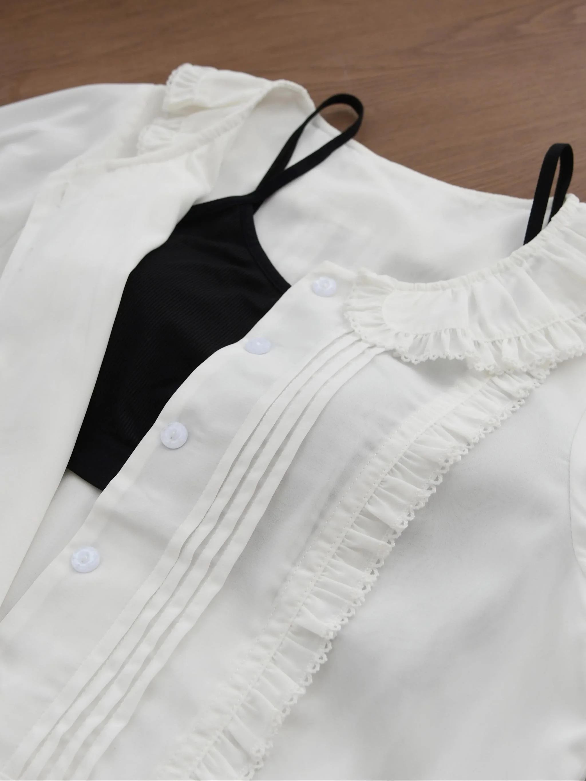 EverSpring - Short Sleeve Sweet Lolita Shirt, Peter Pan Collar - Image 11