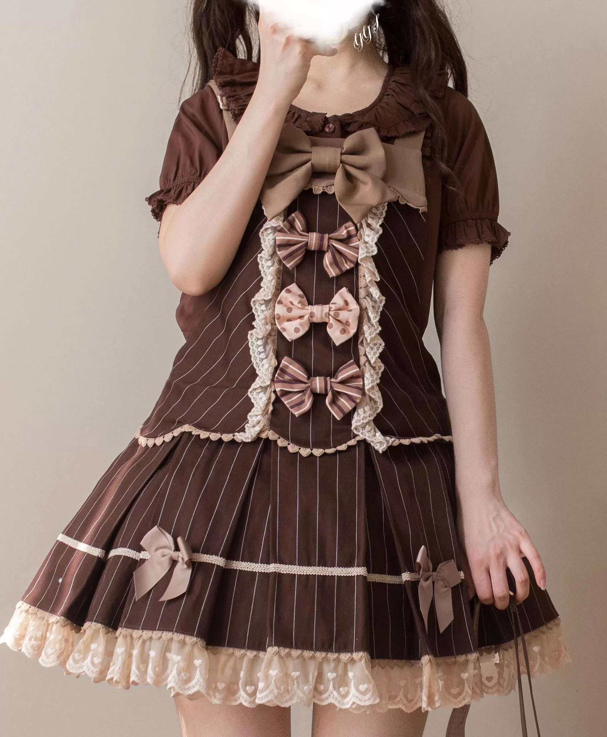 EverSpring - Short Sleeve Sweet Lolita Shirt, Peter Pan Collar - Image 7