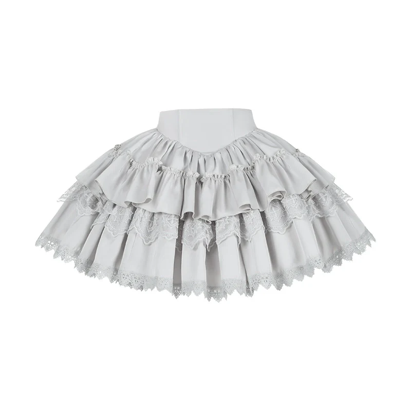 With PUJI - Letter and Poetry · Humanoid Robot - Silver Gothic Lolita Mermaid Skirt Set - Image 70